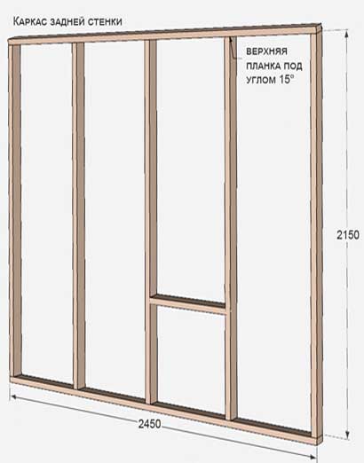 Каркас задней стенки.